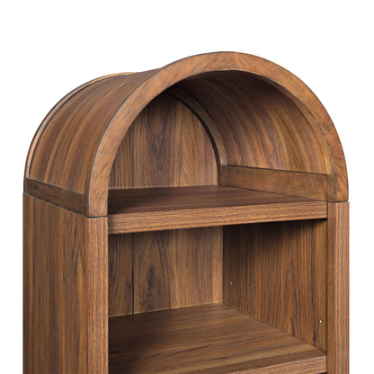 Better Homes & Gardens Juliet Narrow Arch Bookcase, Rich Black and Light Honey