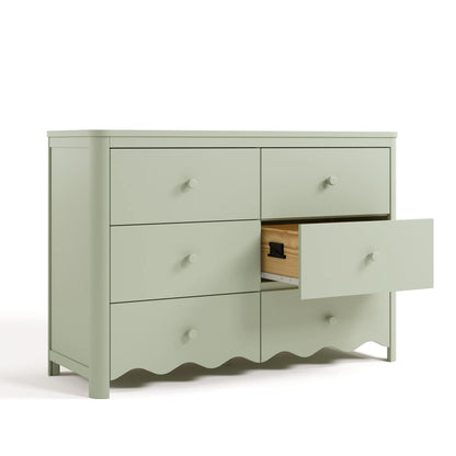 Storkcraft Casablanca 6 Drawer Nursery Dresser, Sage