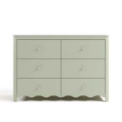 Storkcraft Casablanca 6 Drawer Nursery Dresser, Sage