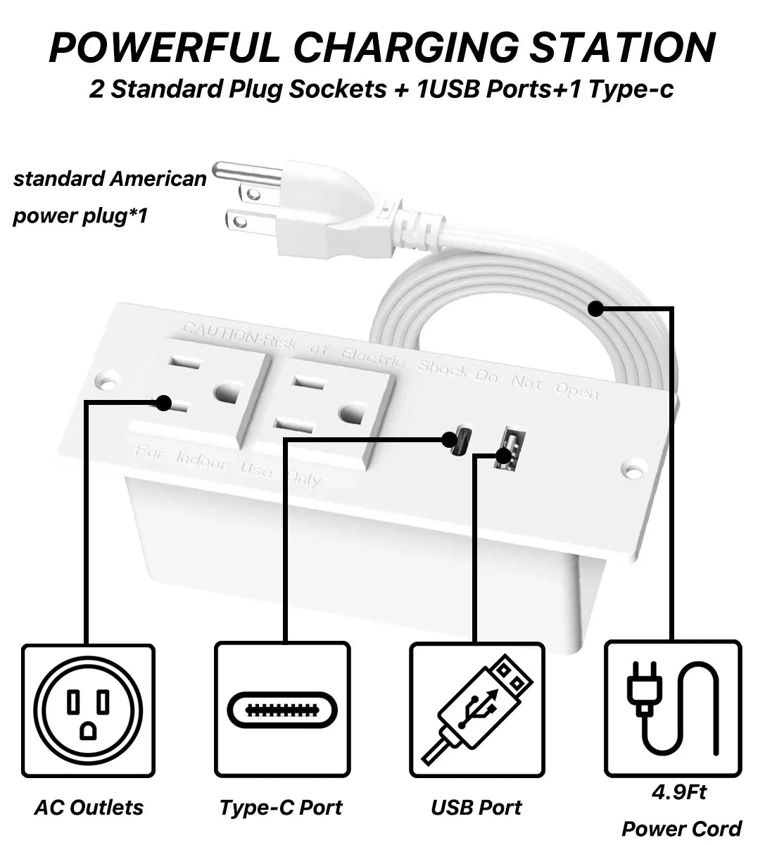 Glavbiku Modern White 3 Drawer Nightstand Set of 2 with USB Ports & Power Outlets for Bedrooms,Adult