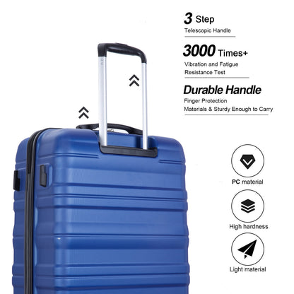 Tripcomp Hardside Luggage Set 3-Piece Set (21/25/29) Lightweight Suitcase 4-Wheeled Suitcase Set(Purple)