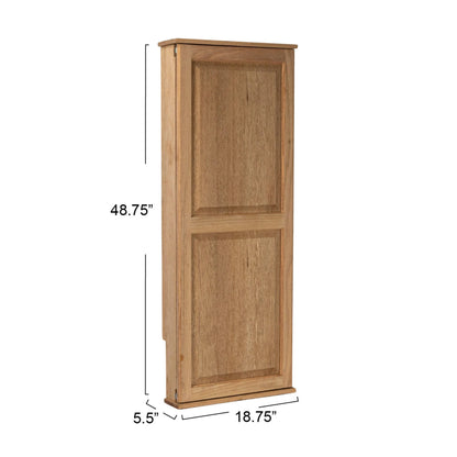 Household Essentials Iron a??n Fold Wall Ironing Board Cabinet, Built-In Ironing Board, Sturdy MDF, Melamine Cabinet, 7 Height Settings, Mounts Securely to Wall, Includes Pad with Cover, White
