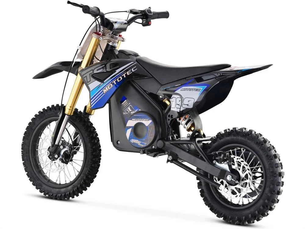 MotoTec 36v Pro Electric 1000W Dirt Bike, Lithium Blue