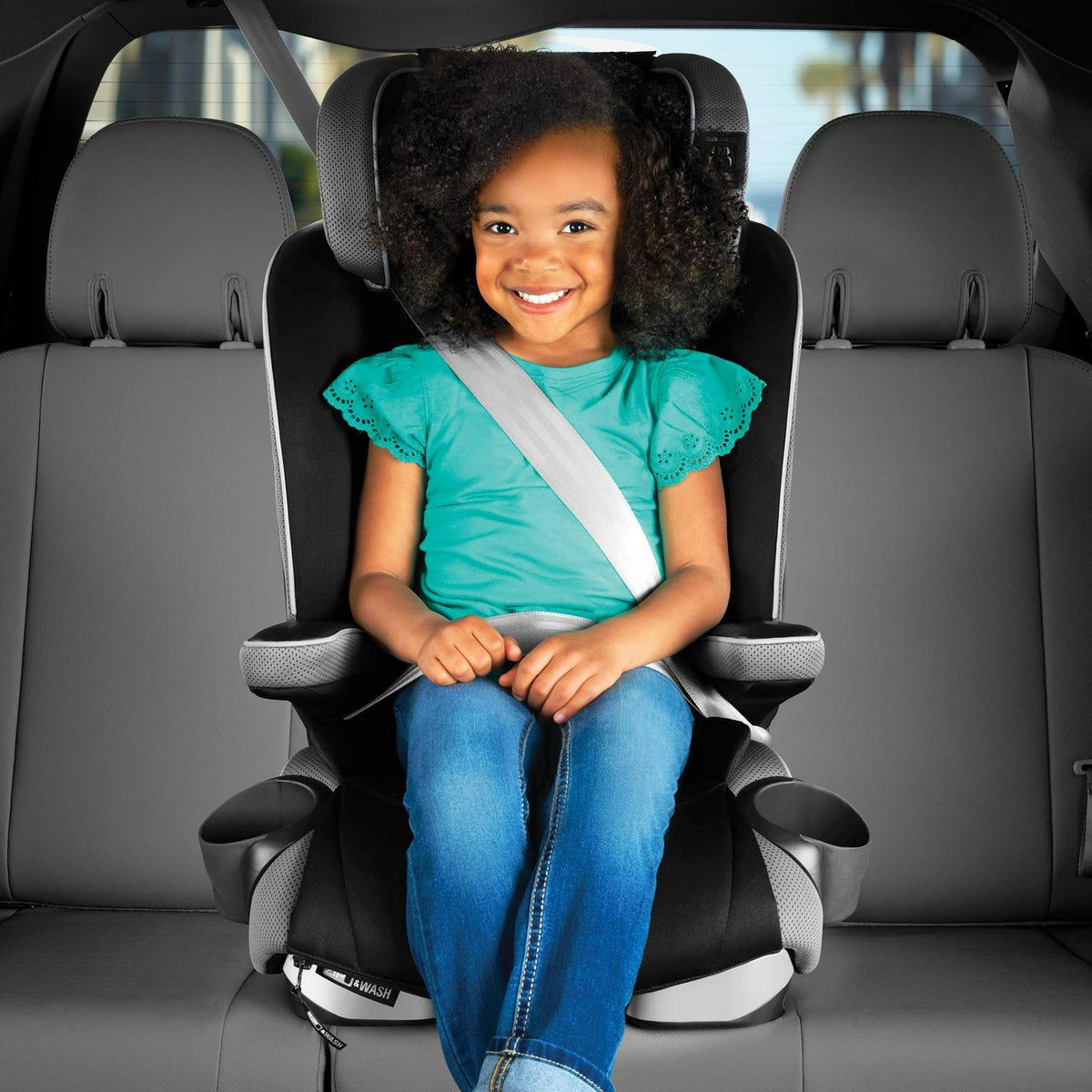 Chicco MyFit Zip Harness and Booster Car Seat - Nightfall (Black). New
