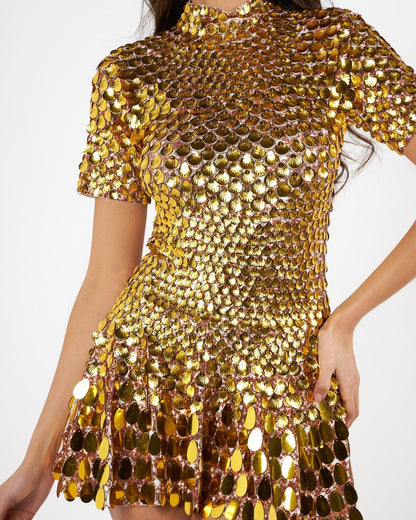 NALA Gold Midi Dress by Retail Agenda