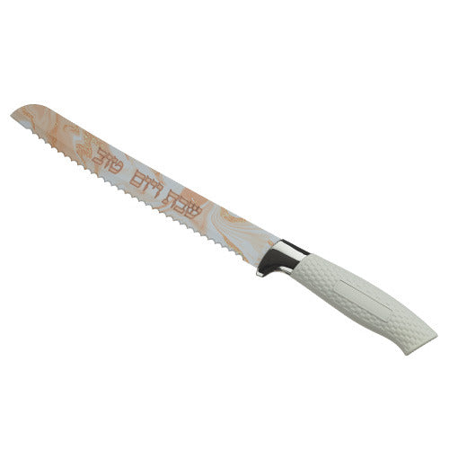 Premium Stainless Steel Challah Bread Knife 12" Serrated Blade and Elegant Silver Handle