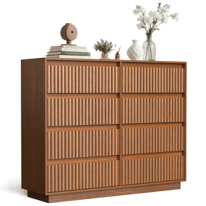 Wood Dresser, 6 Drawer Dresser for Bedroom, Modern Chest of Drawers with Deep Drawers Waterproof Living Room, Hallway, Entryway
