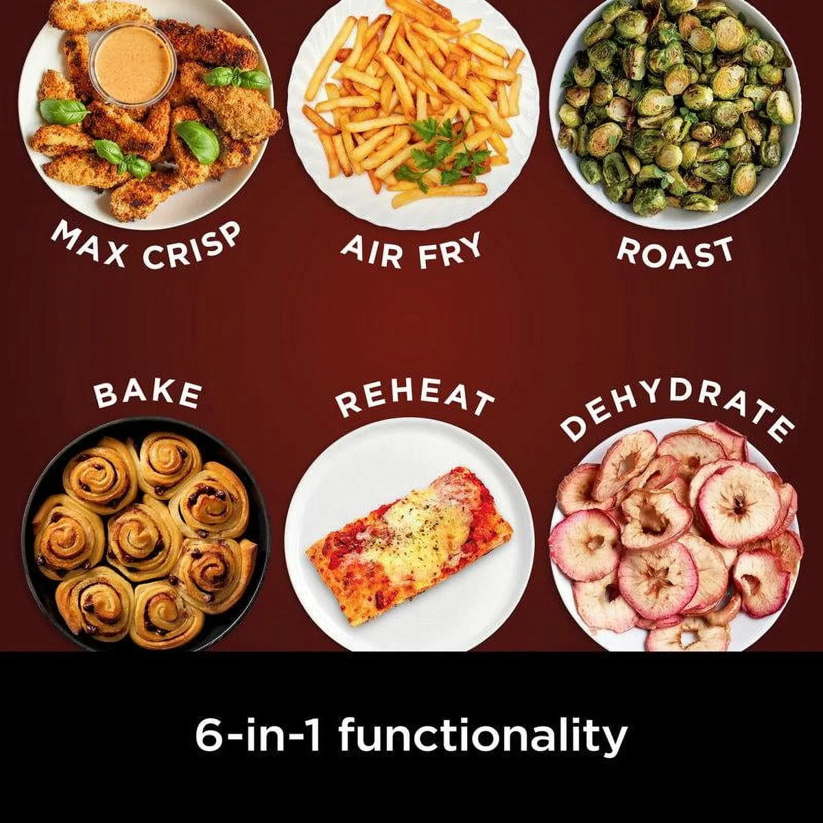 Ninja Air Fryer Pro XL 6-in-1 with 6.5 QT Capacity, Max Crisp, Air Fry, Air Roast, Bake, Reheat, Dehydrate, Max Crisp Technology with 450F, Nonstick Basket u0026 Crisper Plate