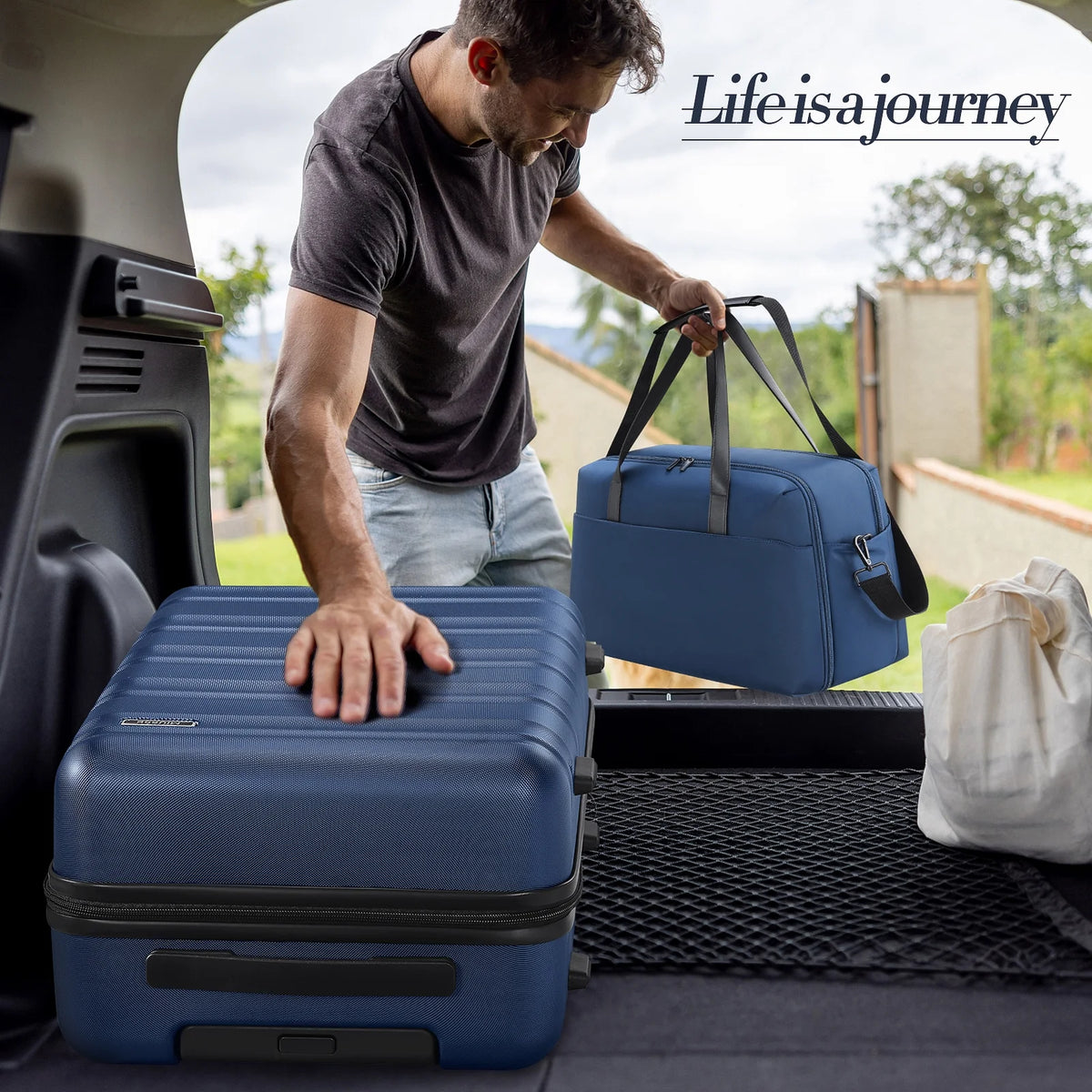 MIUSSE Luggage Sets 3 Piece, 20 Inch Carry On Luggage with Wheels, 100% PC Hardshell Suitcase with TSA Lock, Carry On Suitcases Airline Approved With Travel Backpack for Men Women