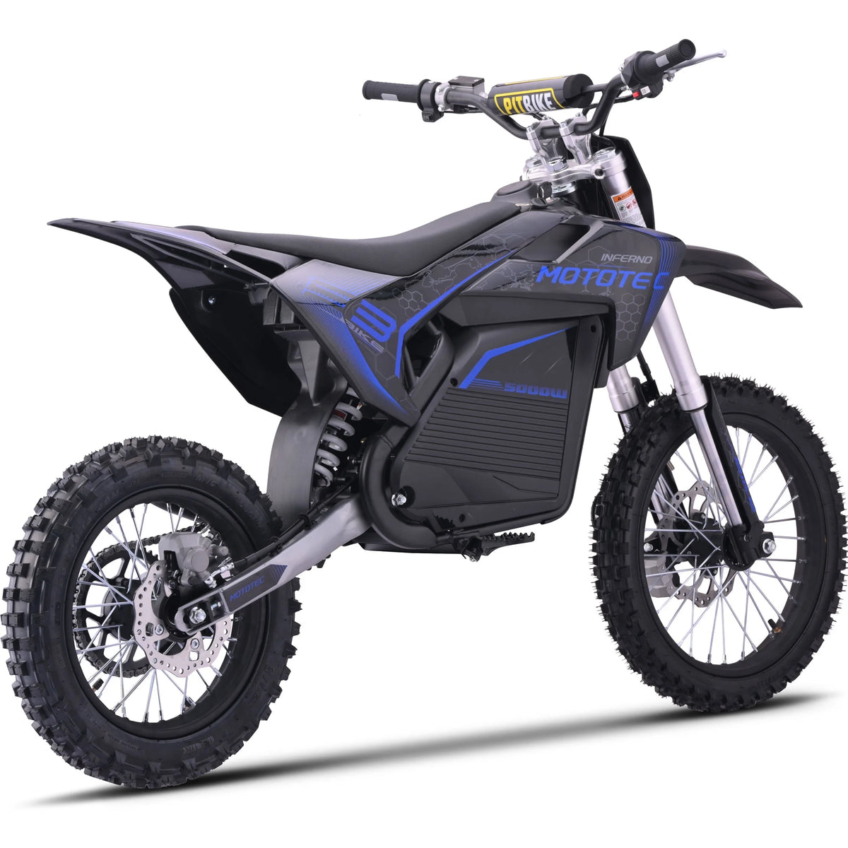 MotoTec 72v Pro Electric Dirt Bike 5000w Lithium Blue