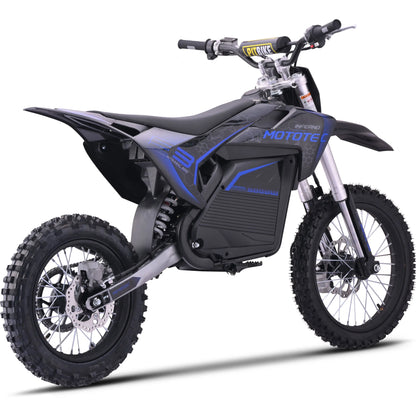 MotoTec 72v Pro Electric Dirt Bike 5000w Lithium Blue