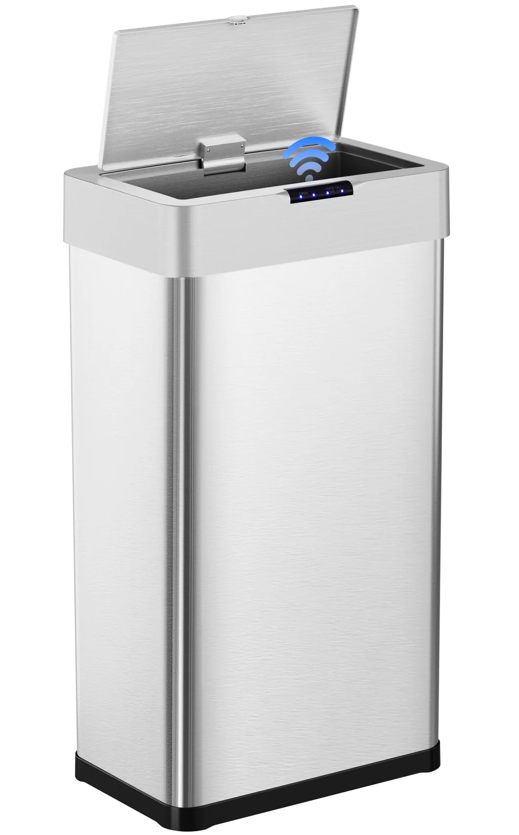 LAZY BUDDY 60 Liter / 16 Gallon Stainless Steel Motion Sensor Trash Can for Kitchen, Bathroom, Rectangular
