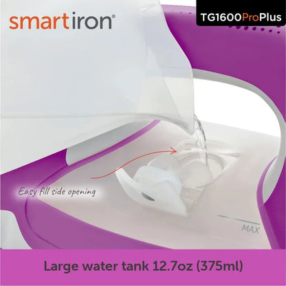 Oliso TG1600 Pro Plus 1800 Watt SmartIron with Auto Lift - for Clothes, Sewing, Quilting and Crafting Ironing | Diamond Ceramic-Flow Soleplate Steam Iron, Yellow