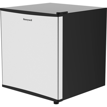 Honeywell Compact Refrigerator 1.6 Cu Ft Mini Fridge with Freezer, Single Door, Low noise, for Bedroom, Office, Dorm with Adjustable Temperature Settings, Stainless Steel