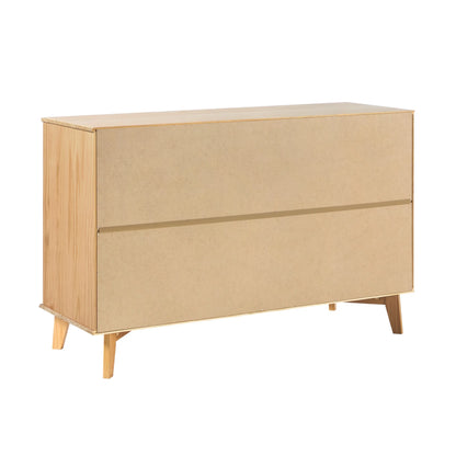 Walker Edison Sonoma 6-Drawer Solid Wood Caramel Dresser