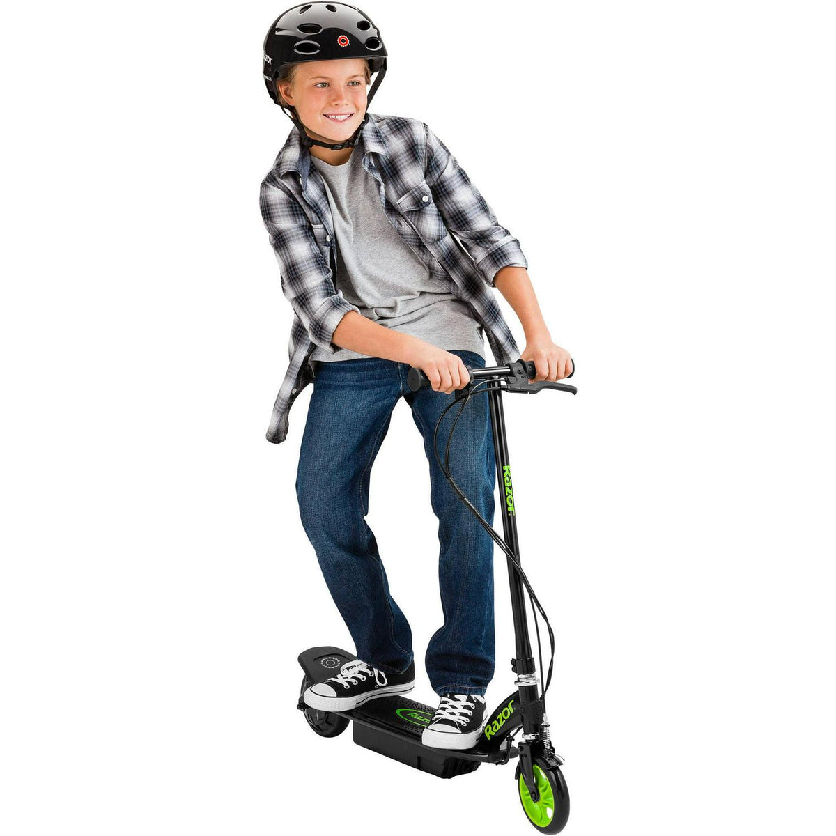 Razor Power Core E90 Green Electric Kids Toy Scooter. Certified Refurbished. Age 8+