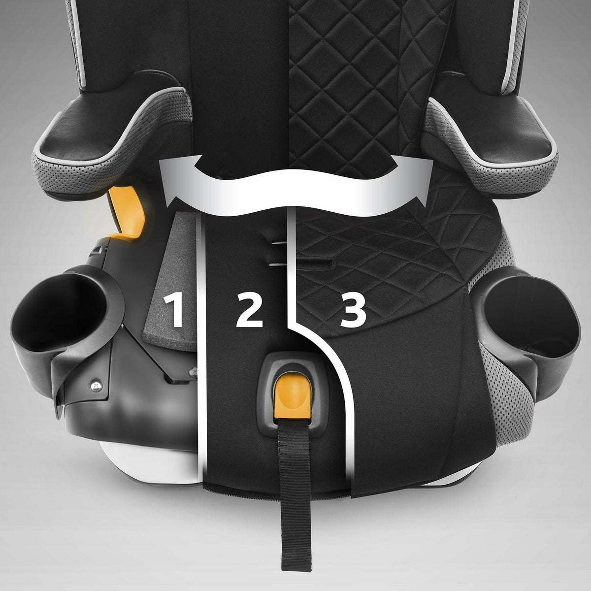 Chicco MyFit Zip Harness and Booster Car Seat - Nightfall (Black). New