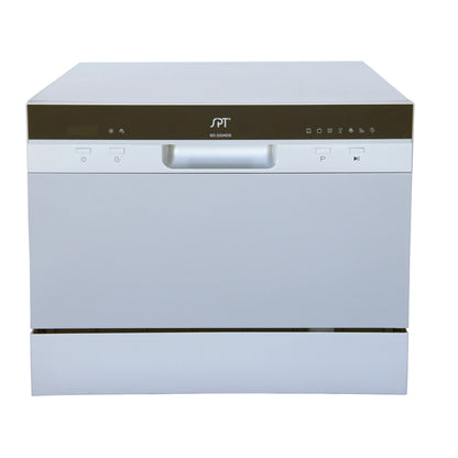 6 Place Settings Silver Countertop Dishwasher with Delay Start and LED display
