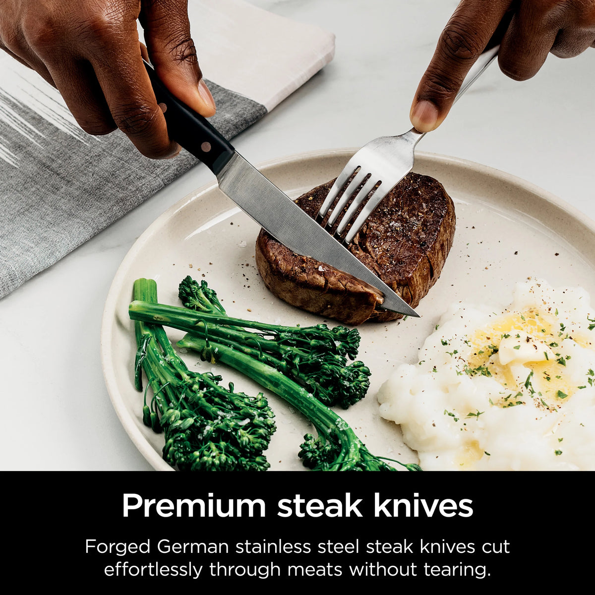 Ninja Foodi NeverDull Premium 12-Piece Knife System with Built-in Sharpener, K32012