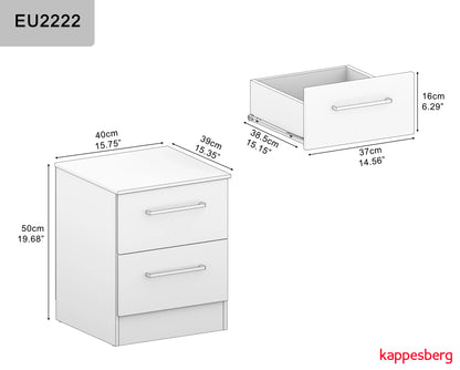 Kappesberg Foster Gray 3-Piece Bedroom Set �C 6-Drawer Dresser and 2 Nightstands, 50.2"W