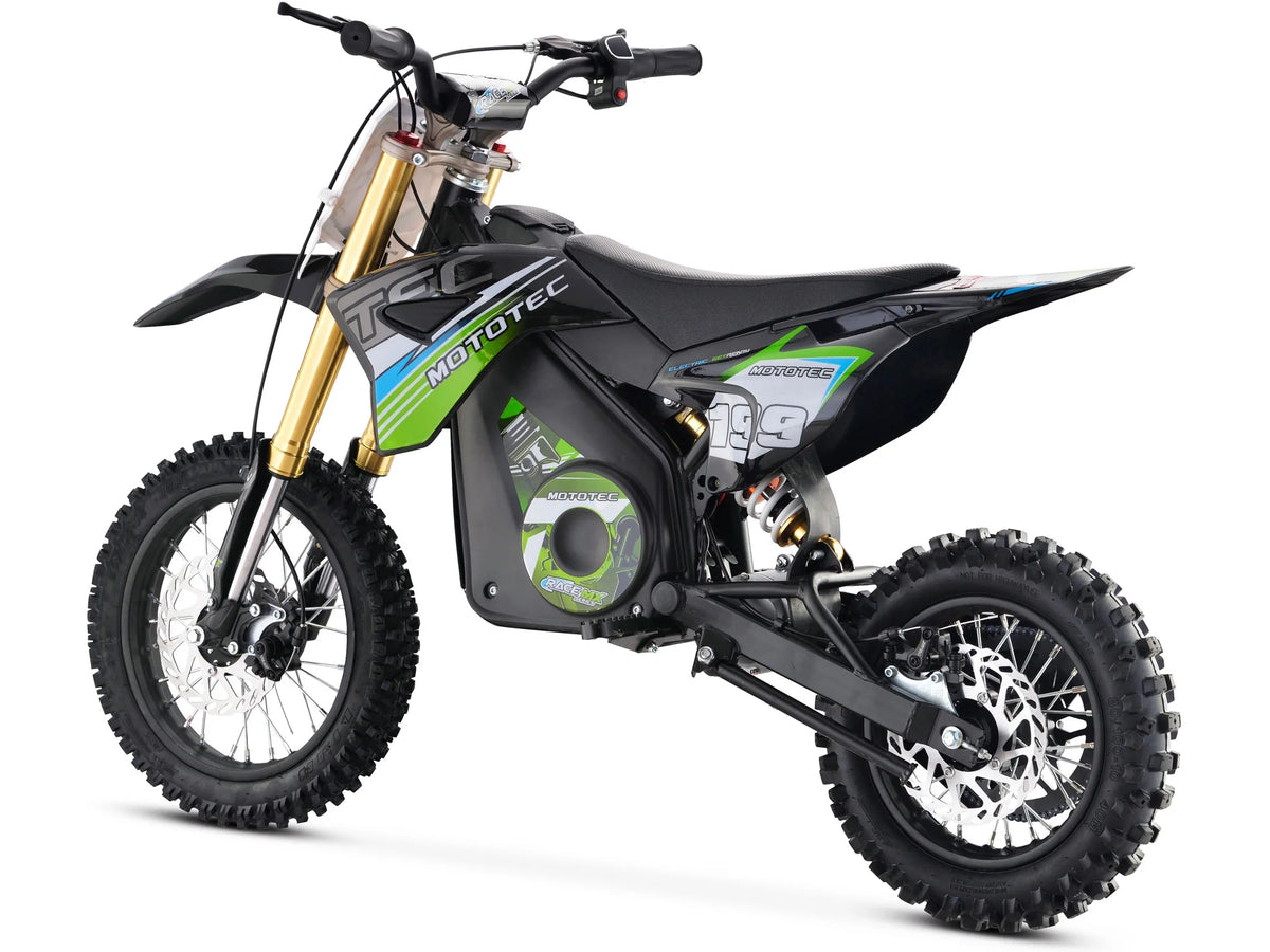 MotoTec 36v Pro Electric 1000W Dirt Bike, Lithium Blue