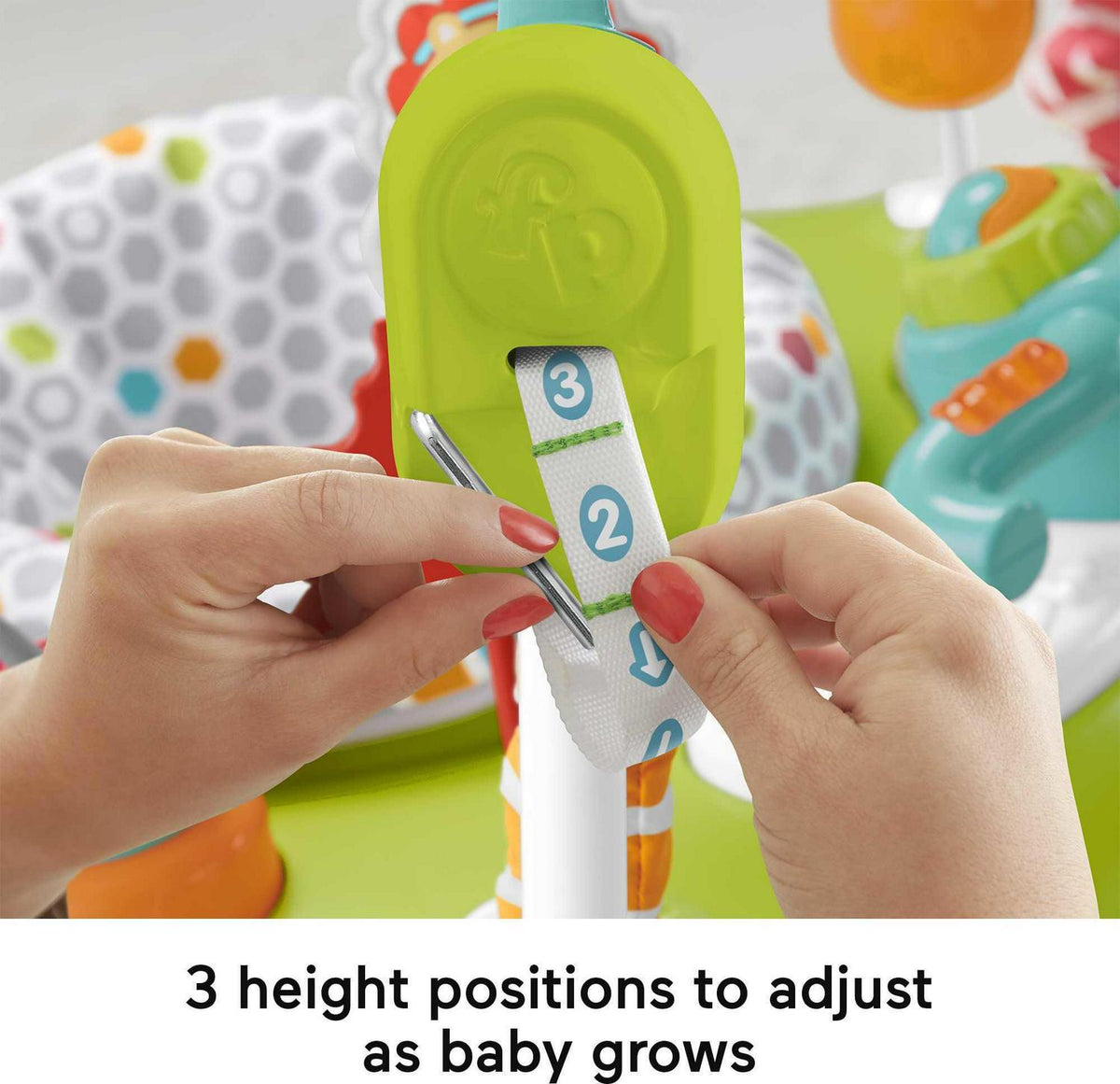 Fisher-Price Baby Bouncer Fitness Fun Folding Jumperoo Infant Activity Center with Lights &amp; Music. Unisex