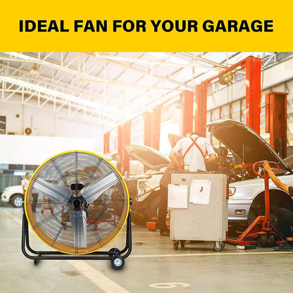 Simple Deluxe 24 inch 3 Speed 4700 CFM Metal Drum Fan