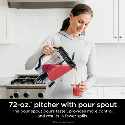 Ninja Professional Plus Blender, 2 Auto-IQ Programs for Smoothies, Frozen Drinks, 1200 W, 72 oz* Total Crushing Pitcher, Black, BN700