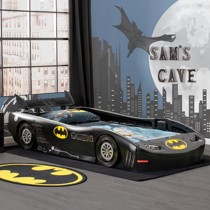 Delta Children DC Comics Batman Batmobile Car Plastic Twin Bed, Black