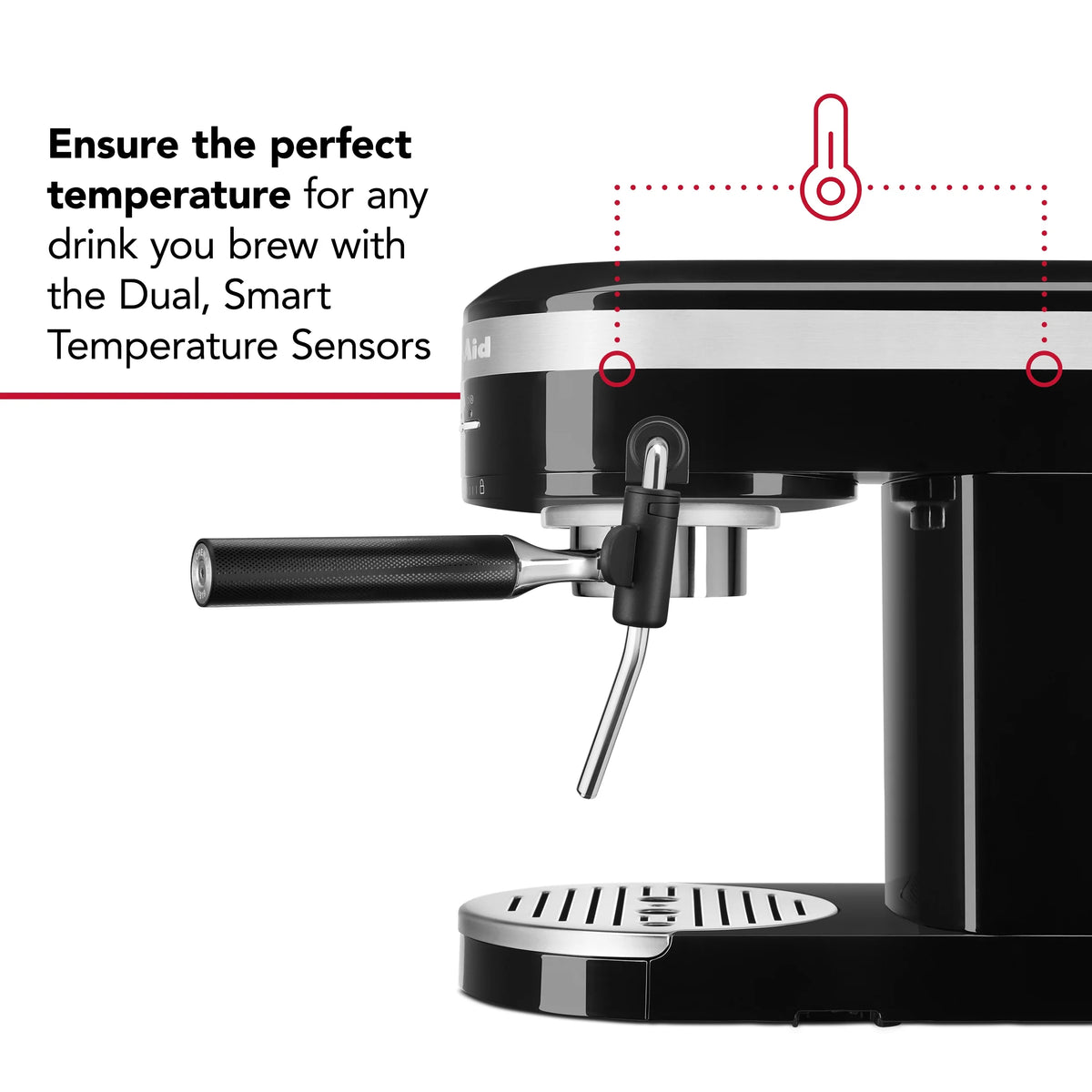 KitchenAid Metal Semi-Automatic Espresso Machine, Empire Red, KES6503