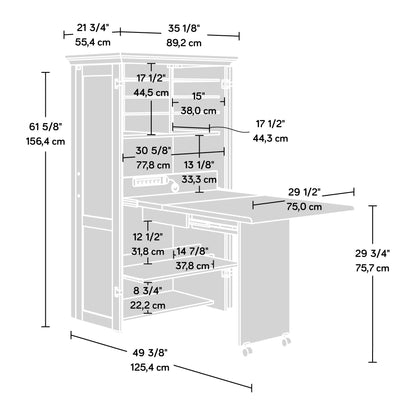 Sauder Craft & Sewing Armoire in Soft White, Soft White Finish