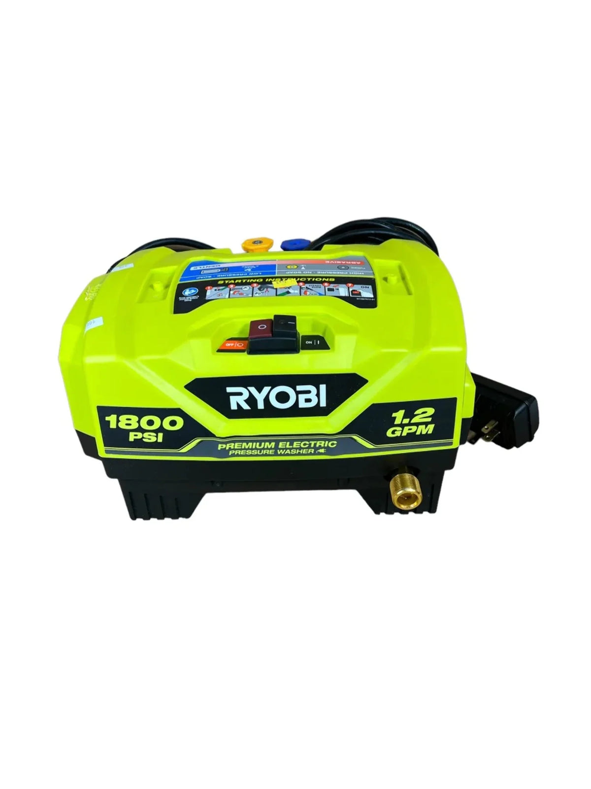 RYOBI 1800 PSI 1.2 GPM Cold Water Electric Pressure Washer