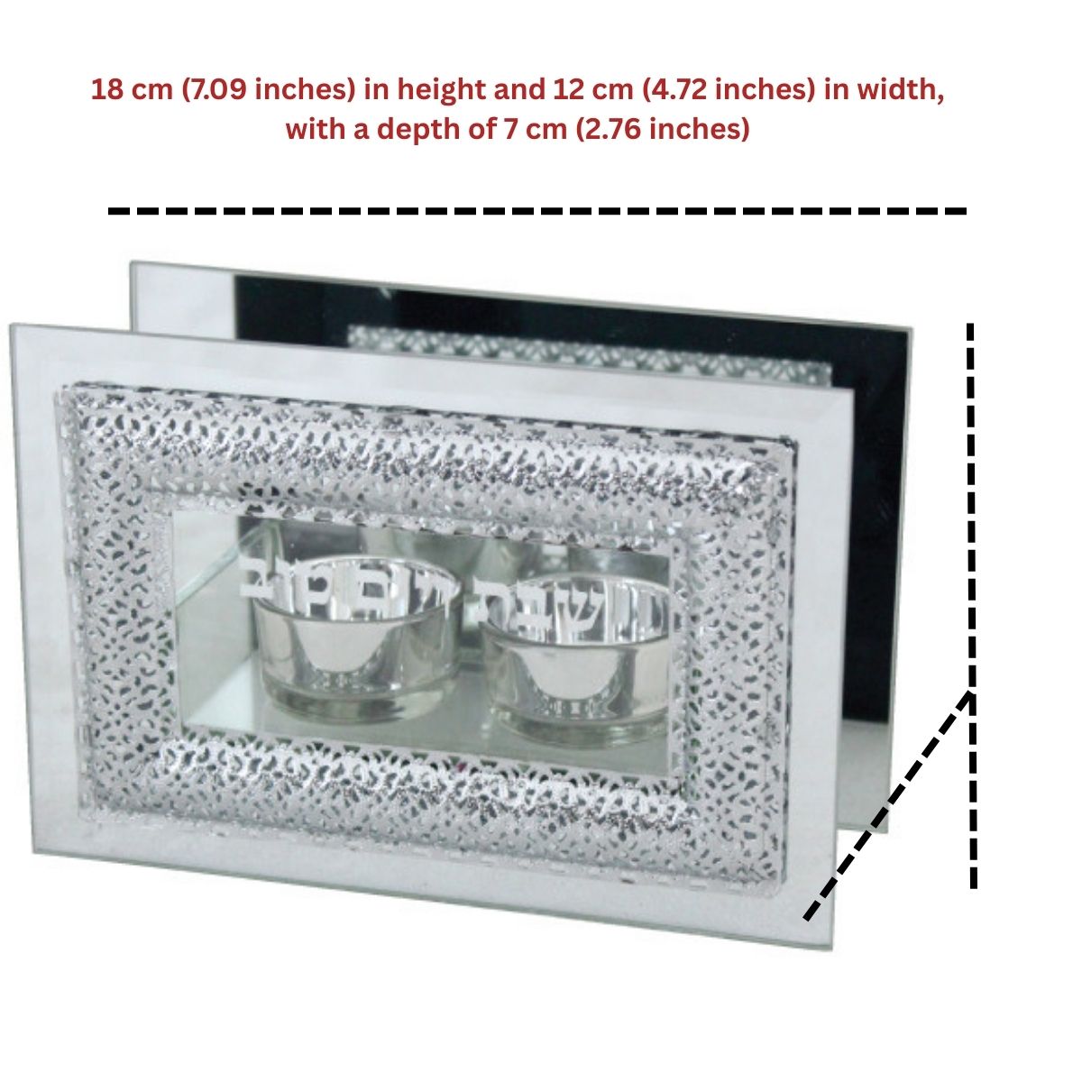 Glass Candlesticks With Filigree 18*12cm