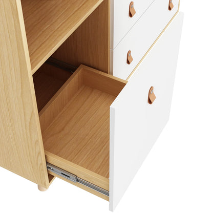 OXYLIFE 45" Baby Nursery Changing Table Dresser with 4 Drawers and Shelf for Nursery Room, White