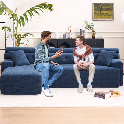 4 Compression , Antique Blue - Home Decor With Wider , Deep Seat & Elevated For Chic Living Couch Room Furniture Deeper Back Relax