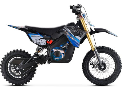 MotoTec 36v Pro Electric 1000W Dirt Bike, Lithium Blue