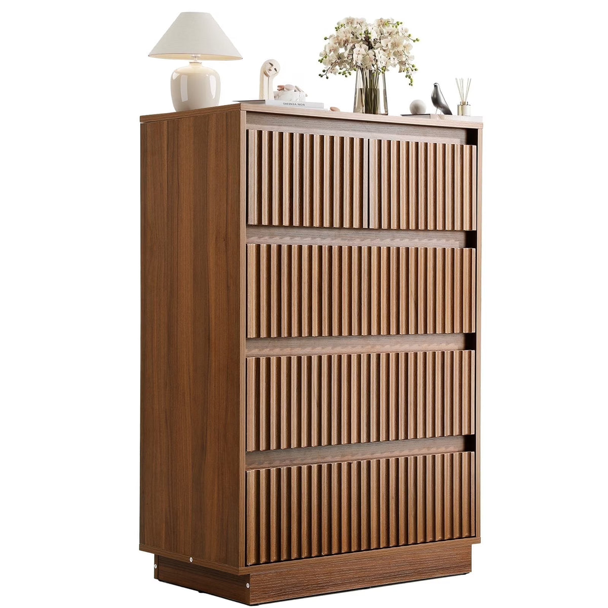 Wood Dresser, 6 Drawer Dresser for Bedroom, Modern Chest of Drawers with Deep Drawers Waterproof Living Room, Hallway, Entryway