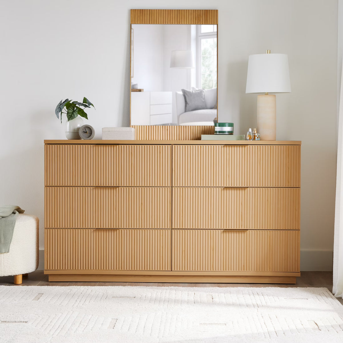 Better Homes and Gardens Lillian 6 Drawer Dresser, White