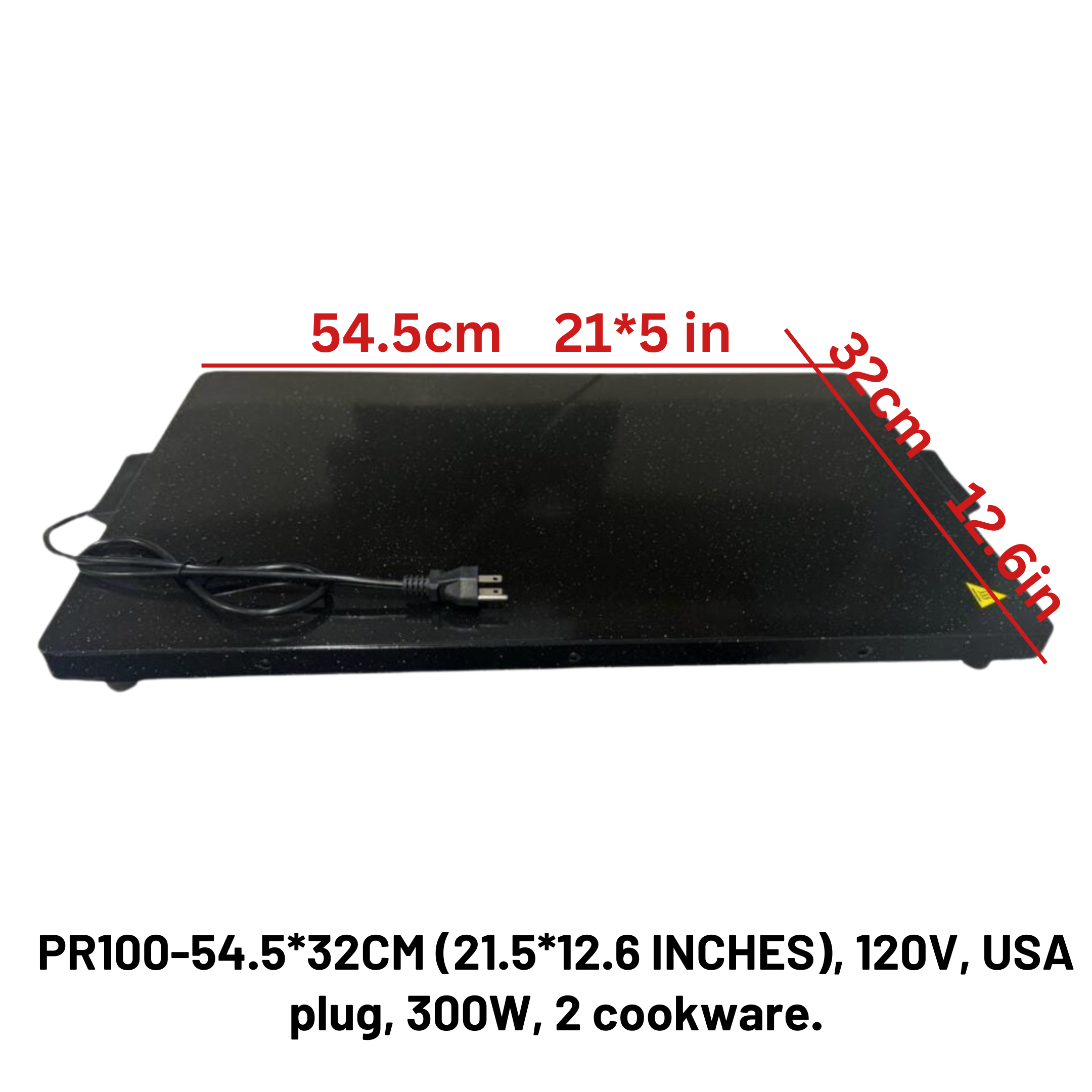 Electric Food Heating Tray 21.5 * 12.6 *2.5 Inches